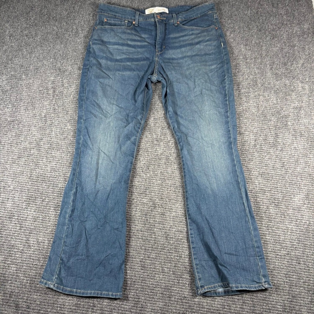 Signature by Levi Strauss Bootcut Jeans Womens 16S W33 L30 Blue EC Stretch
